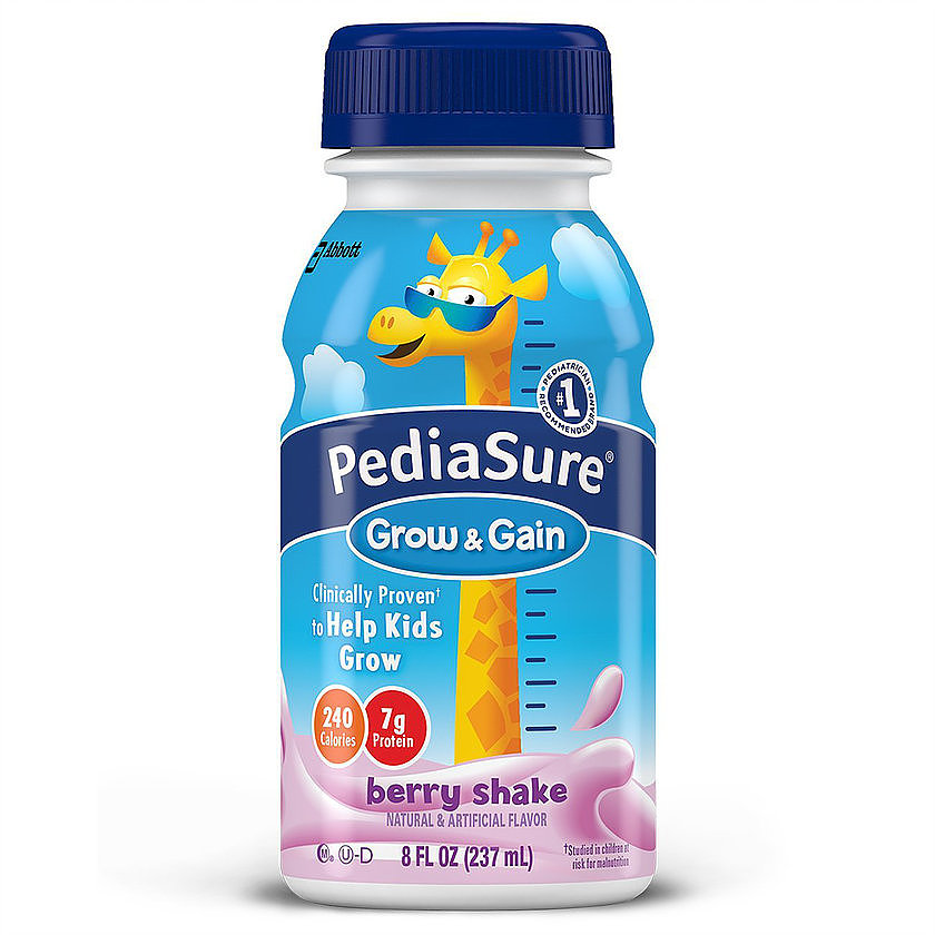 Pediasure Ready To Drink Berry 8 Oz Bottle Gluten Free Milk Based Arm Medical Equipment